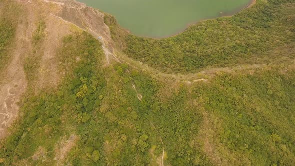 Landscape, Volcano, Mountains and Lake