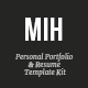 MIH - Personal Portfolio & Resume Template Kit - ThemeForest Item for Sale