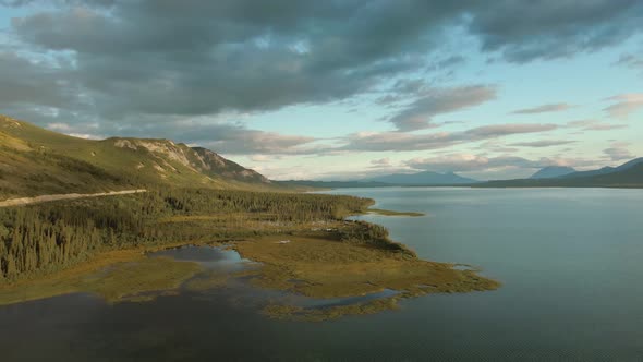 Gorgeous View of Peaceful Lake and Mountains