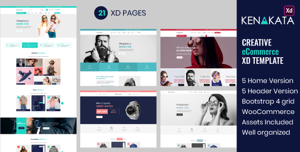 Kenakata - Creative eCommerce Adobe XD Template