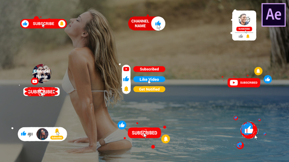 Liquid Youtube Buttons | After Effects alt