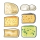 Vector Set of Fresh Cheese - GraphicRiver Item for Sale
