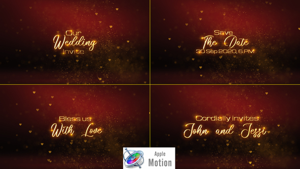 Wedding Invitation Titles - Apple Motion alt