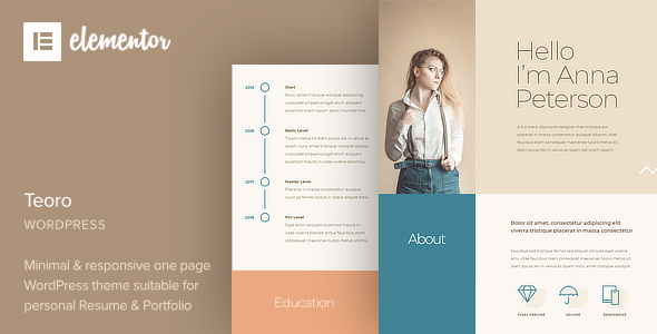 Teoro - One Page WordPress Theme