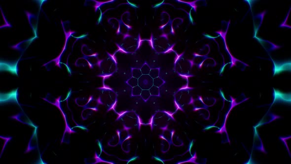 Organic Neon Energy Background Kaleidoscope Loop 4K 01