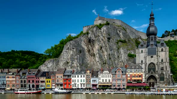 Timelapse of Dinant Town, Belgium