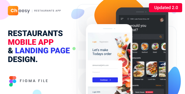Cheesy | Restaurant and Food Delivery Mobile App Figma Template