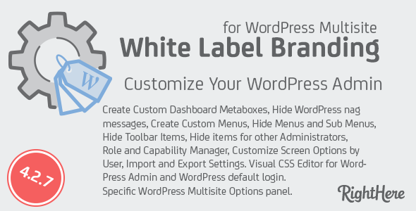 white label branding multisite for wordpress 4 2 7 - White Label Branding for WordPress Multisite