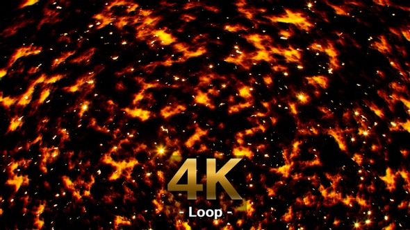 Sparkling Fire Background 4K Loop