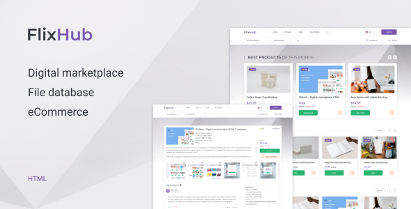 FlixHub – Digital Marketplace HTML Template