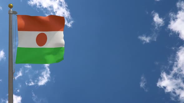 Niger Flag On Flagpole