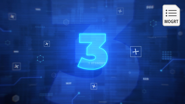 Digital Countdown Title - MOGRT