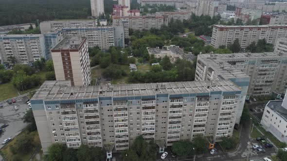 Old Soviet Russian high-rise houses 03