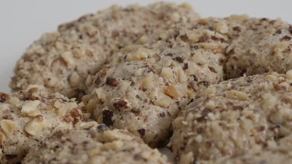 Tasty walnut cookies called orasnice sllow panning 4K video