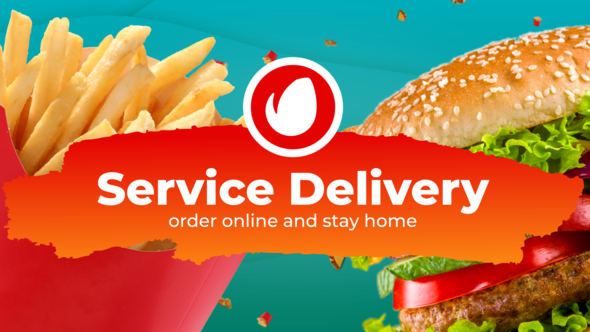 Colorful Food Delivery Promo