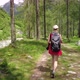 Woman Trekking to Froda Waterfall of Sonogno - VideoHive Item for Sale