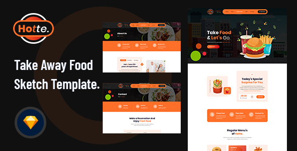 Hotte - Take Away Food Sketch Template