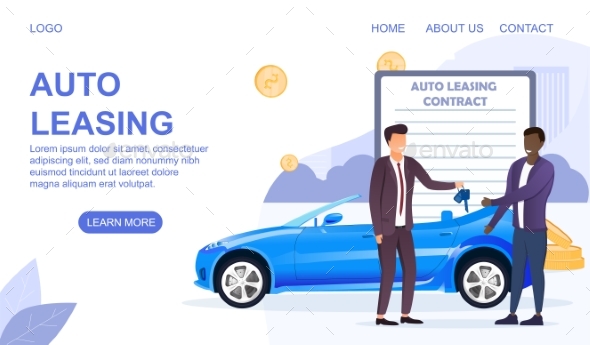 Web Page Template for Auto Leasing