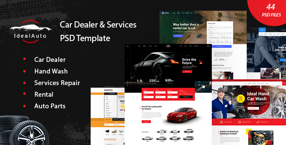 IdealAuto - Car Dealer & Services PSD Template