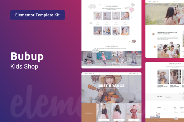 Bubup — Kids Store & Baby Shop Elementor Template Kit