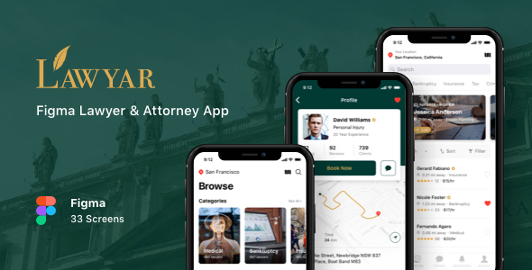 Lawyar - Figma Lawyer & Attorney App