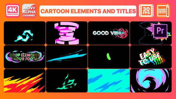 Cartoon Dynamic Shapes | Premiere Pro MOGRT