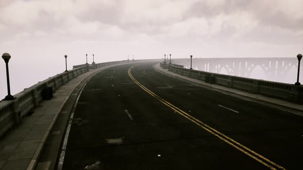 Long Bridge in Misty Fog