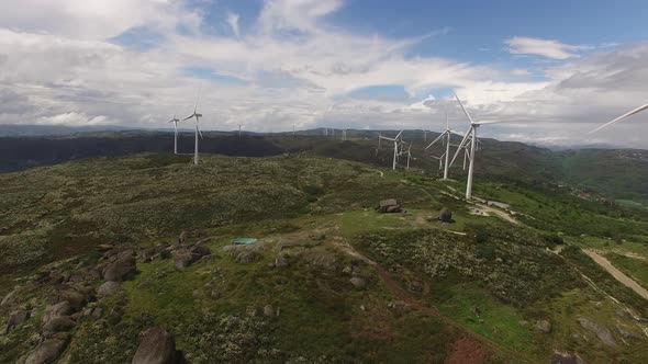 Wind Turbines in Green Mountains