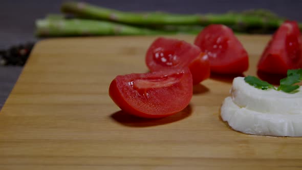 Fresh Mozzarella Cheese And Sliced Tomatoes 06