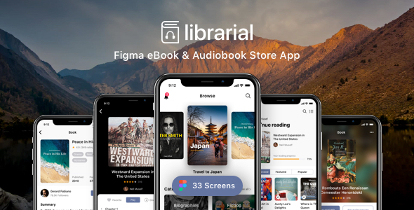 Librarial - Figma eBook & Audiobook Store App