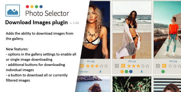 Download images plugin for Photo Selector