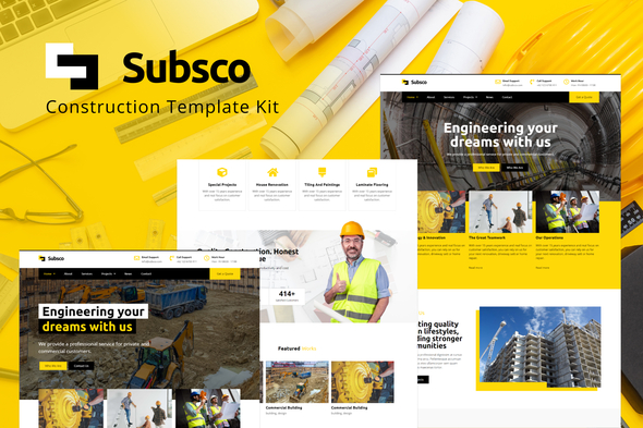 Subsco - Construction Elementor Template Kit