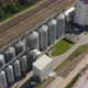 Large granary near the train tracks. A new built-in industrial grain elevator - VideoHive Item for Sale