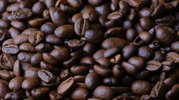 Coffee Beans Rotate Slowly