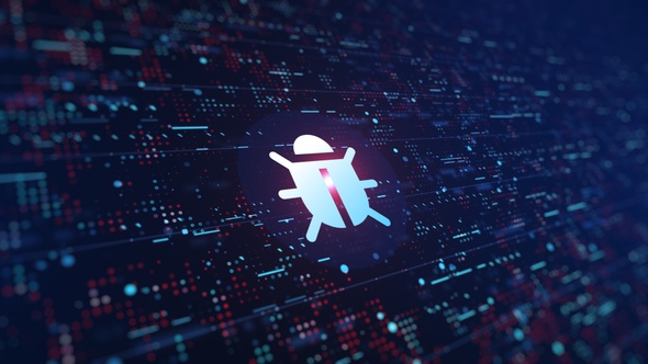 Bug Icon Digital Background alt