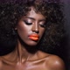 Beautiful Portrait of a Sensual African American Fashion Model with Bare Shoulders - VideoHive Item for Sale