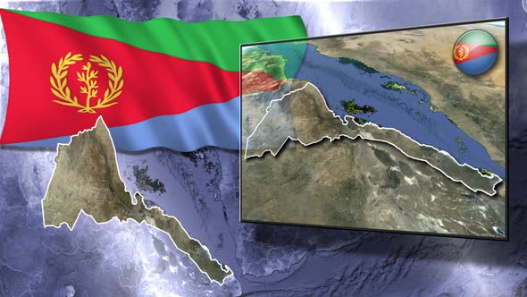 Eritrea Flag And Map Animation alt