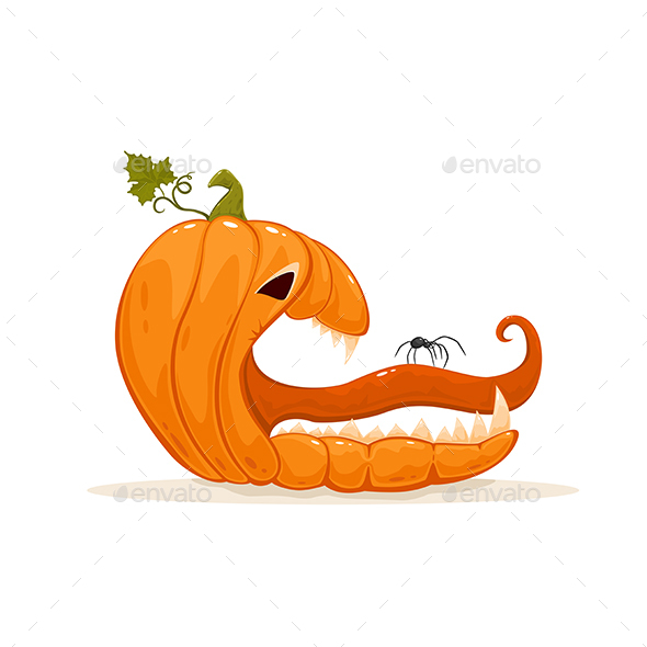 Halloween Pumpkin with Spider