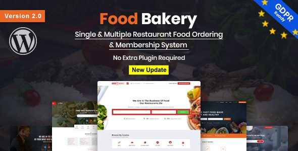 FoodBakery | Food Delivery Restaurant Directory WordPress Theme