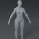Superhero Female Body Base Mesh 3D Model - 3DOcean Item for Sale