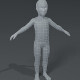 Boy Kid Child Body Base Mesh 3D Model - 3DOcean Item for Sale