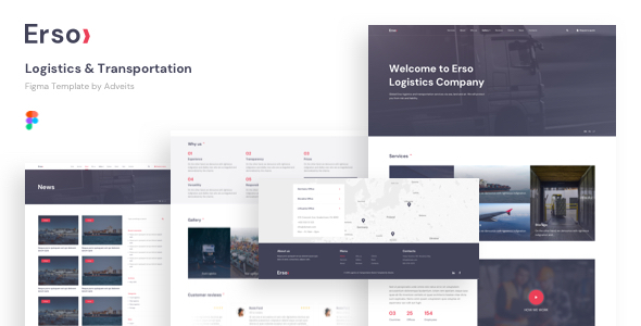 Erso - Logistics & Transportation Figma Template