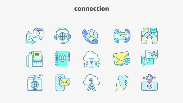 Connection- Filled Outline Animated Icons alt