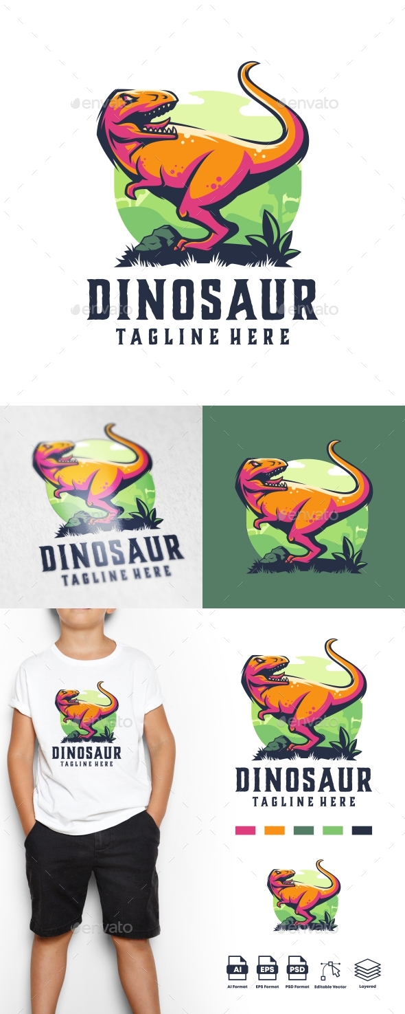 Dinosaur Mascot Logo Templates