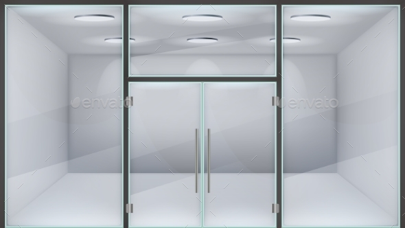Download Glass Door Mockup Graphics Designs Templates