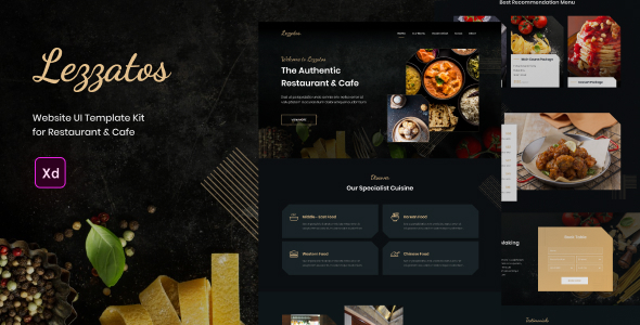 Lezzatos | Restaurant and Cafe for Adobe XD