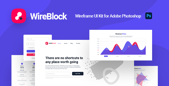 WireBlock - Wireframe UI Kit for Adobe Photoshop