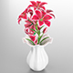 Lily pink tiger in vase - 3DOcean Item for Sale