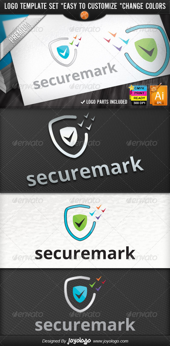 Pixel Marks Internet Security Check Logo Design