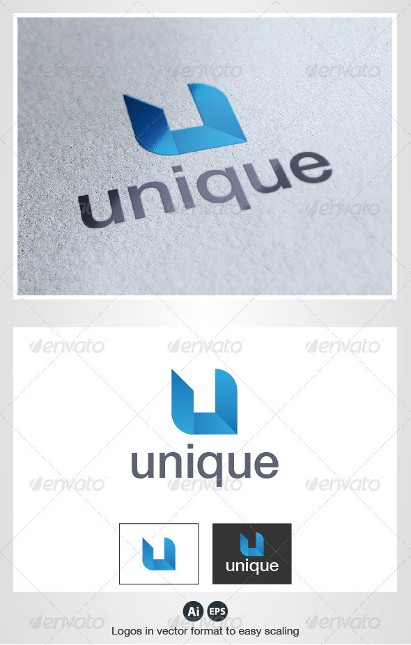Unique U Letter Logo